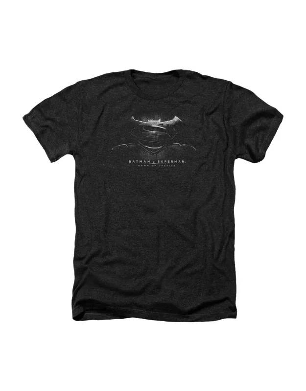 Batman V Superman Bw Logo Heather Tee - Stylish, Easy To Wear