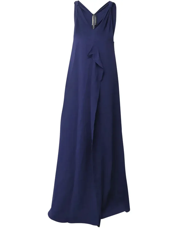 Sleeveless V-neck Long Dress