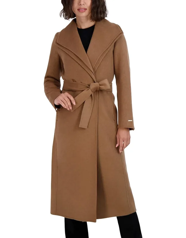 Maxi Double Face Wool Blend Wrap Coat