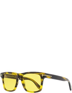 _tf906 Buckley-02 56e Striated/amber 56mm With 100% Uv Protection And Iconic Gold "t" Accents_
