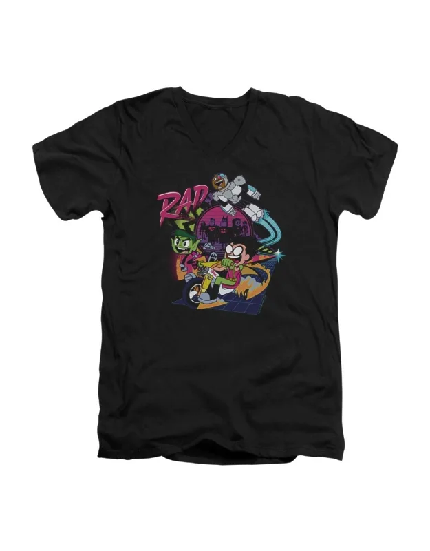 Rad Short Sleeve V Neck Premium Cotton T-shirt