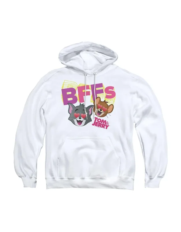 Tom And Jerry Movie Bffs Adult Pull Over Hoodie / Hooded Sweatshirt, 50% Cotton And 50% Polyester