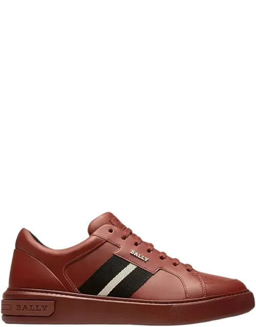 Moony Heritage Red Calf Plain Leather Sneakers