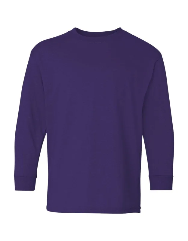 Gildan Heavy Cotton Long Sleeve T-shirt, Midweight Fabric, Classic Fit