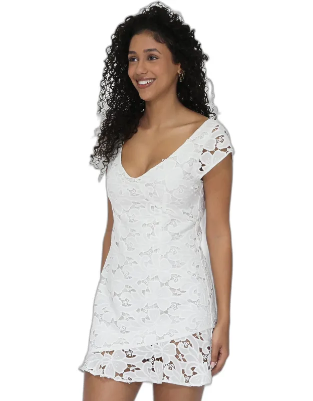 Drifting Slowly Lace Mini Dress