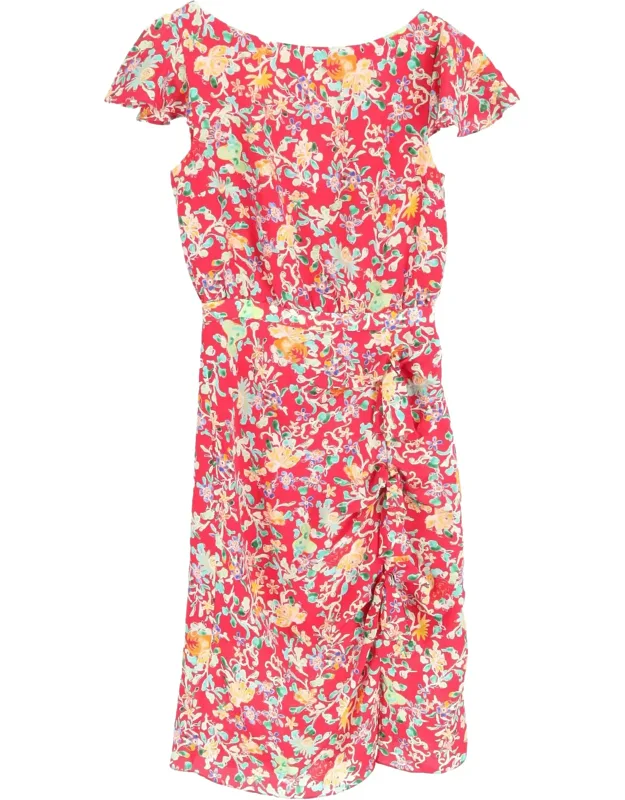 Heather Floral Print Midi Ruffle Detail Dress