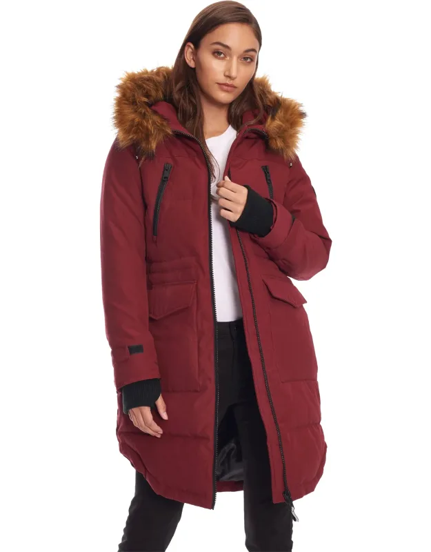 Vegan Down Drawstring Parka