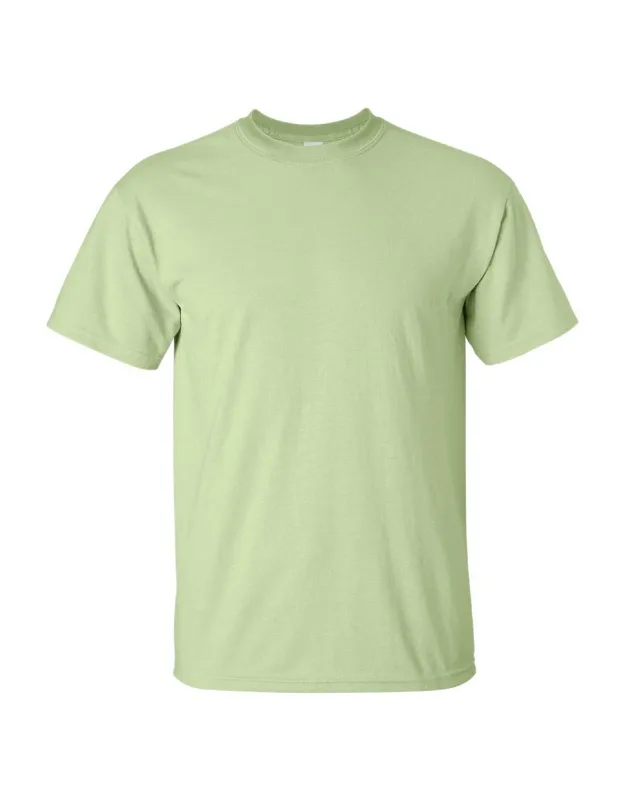 Gildan Ultra Cotton Short Sleeve T-shirt With Seamless Double-needle Collar And Tubular Construction