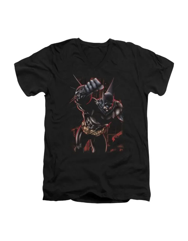 Batman Crimson Knight V Neck T-shirt