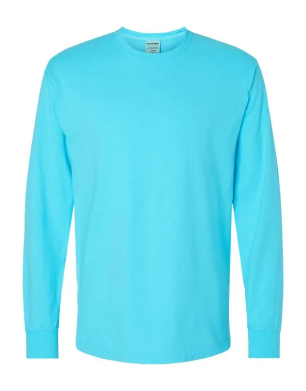 Comfortwash Garment-dyed Long Sleeve T-shirt, 100% Ringspun Cotton, Double-needle Coverstitched