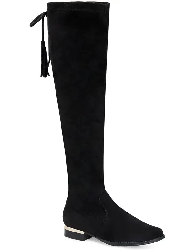 Andrea Over The Knee Boots With Low Heel And Sophisticated Look