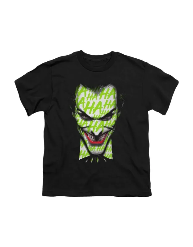 _batman Ha Ha Smile Short Sleeve Youth Tee / T-shirt 100% Cotton_