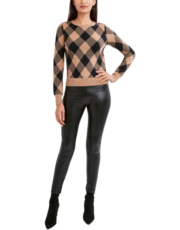 Crewneck Pullover Sweater With Crew Neckline And Long Sleeve
