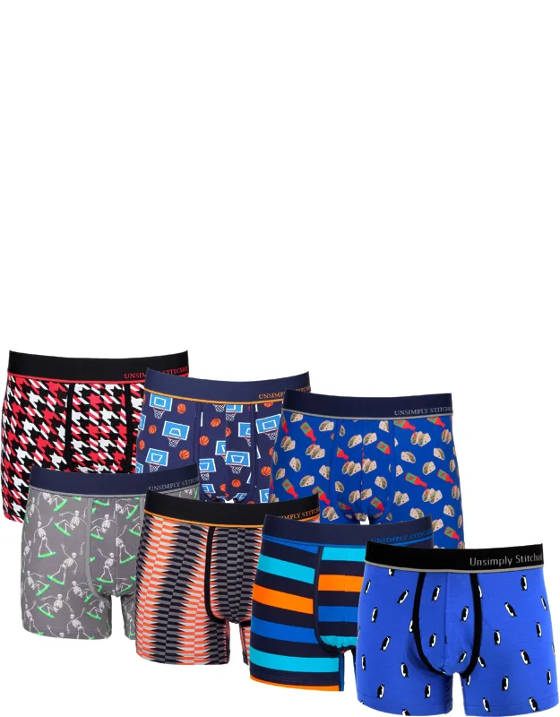 Boxer Trunk 7 Pack - 95% Cotton, 5% Spandex