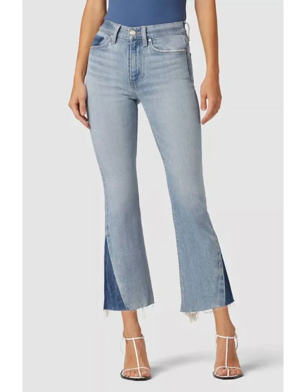 _bootcut Crop Jean With Elevated Waistline And Gently Flared Leg_