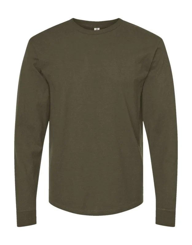Jersey Long Sleeve T-shirt, 100% Ringspun Cotton, Reactive-dyed For Longer Lasting Color