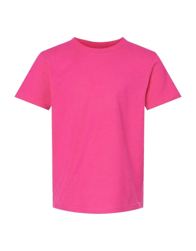 Tultex Youth Fine Jersey T-shirt - Pre-shrunk 100% Ringspun Cotton, Double-needle Stitching