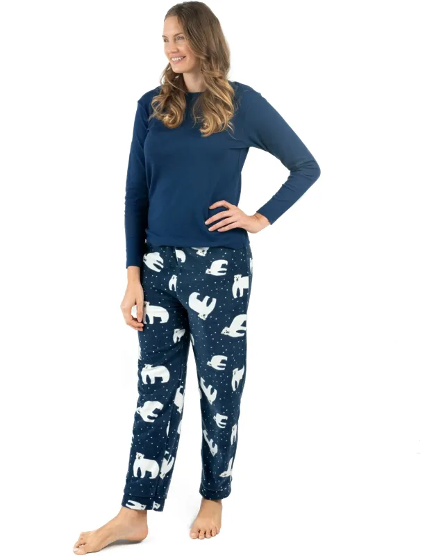 Christmas Cotton Top And Fleece Pants Pajama Bear