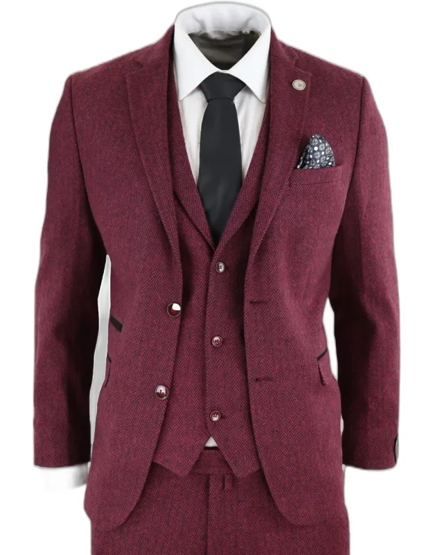 Stz11 3 Piece Tweed Suit With Blazer And Waistcoat