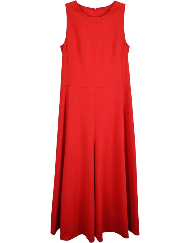 Sleeveless Pleated Midi Dress
