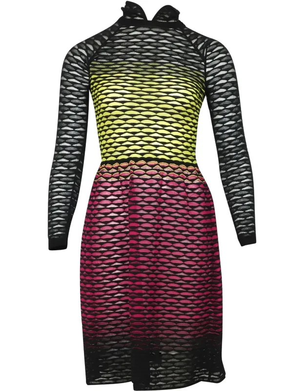 Perforated Knit Dress