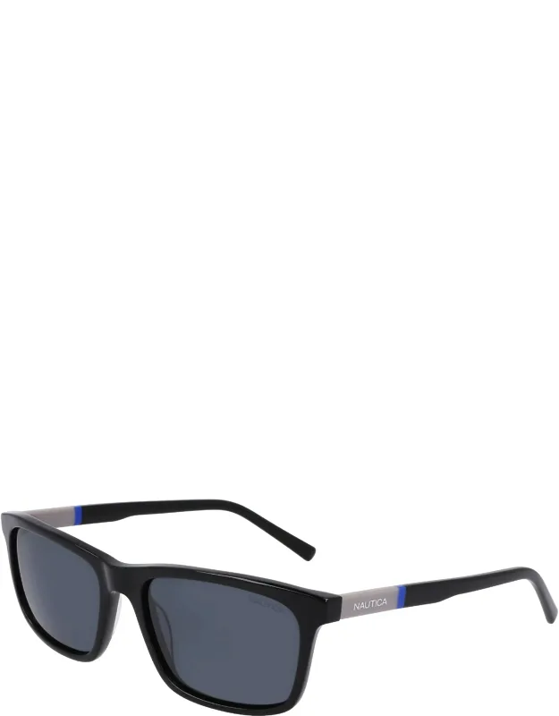 Nautica Logo Rectangle Sunglasses With Lightweight Polarized Lenses