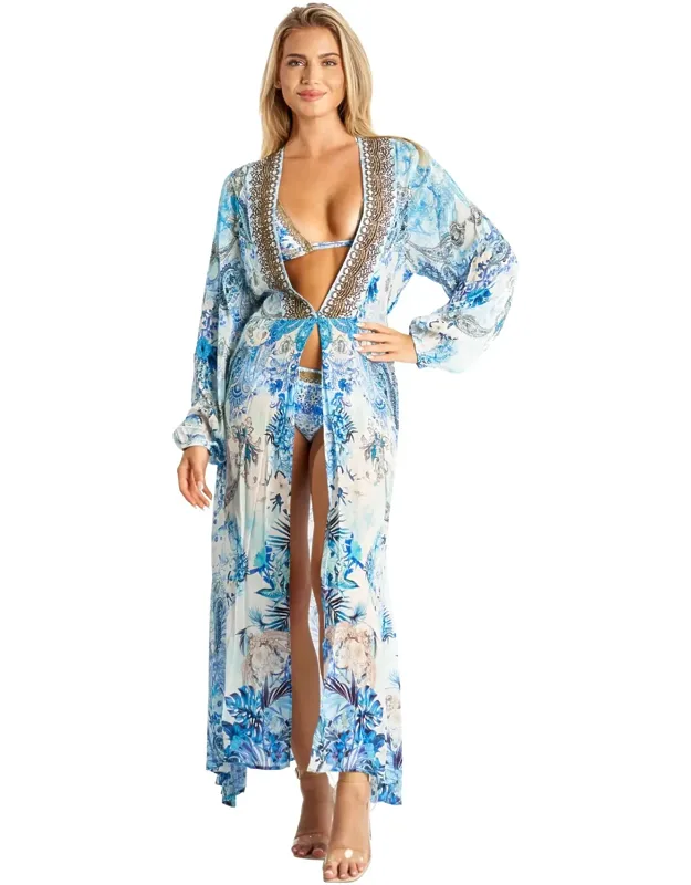 Cecily Wrap 2 Way Sleeve Maxi Dress