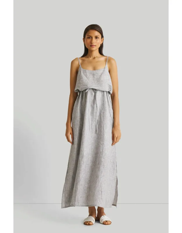 Shirt Dress With Balloon Sleeves, Adjustable Straps, Pockets