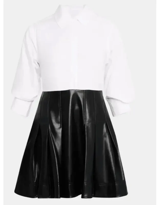 Padma Poplin Combo Mini Dress
