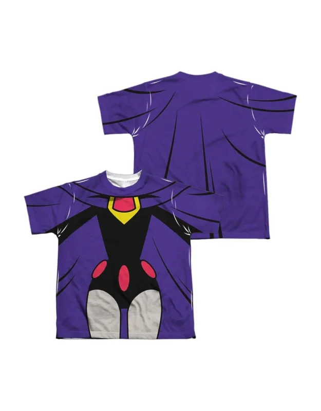Teen Titans Go Raven Uniform Short Sleeve Poly Crew Tee / T-shirt, Stylish For Everyday Wear