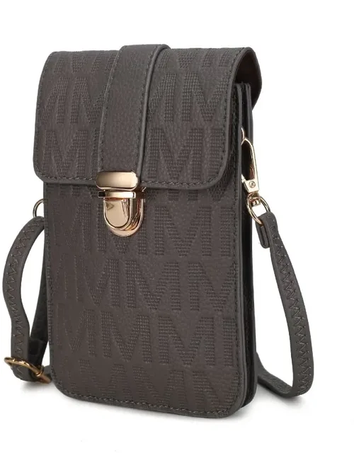 Ulla Signature Xl Phone Wallet Crossbody Handbag With Luxurious Gold Tone Hardware And Adjustable Shoulder Strap