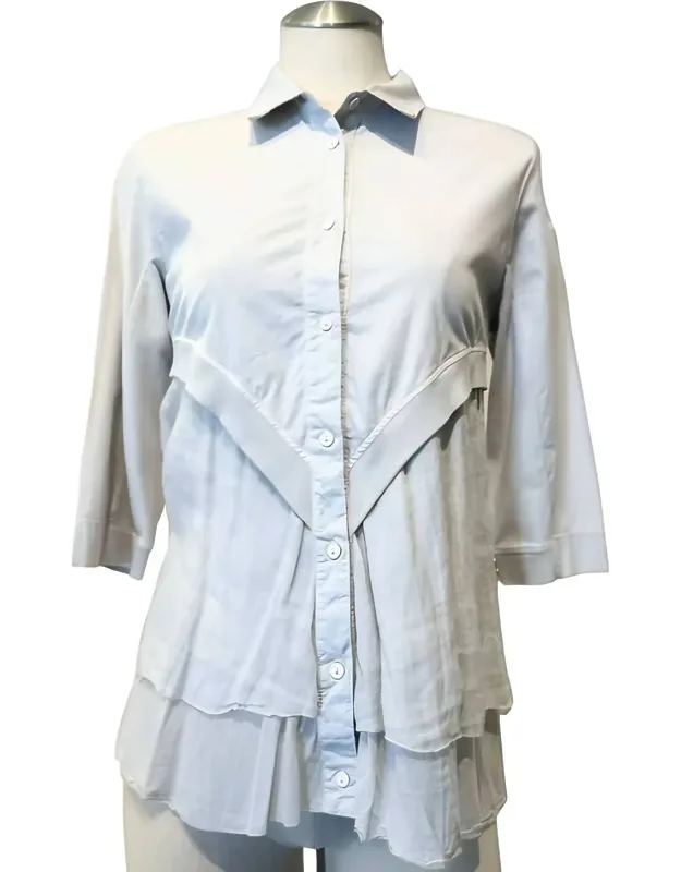 Knit V Ruffle Top
