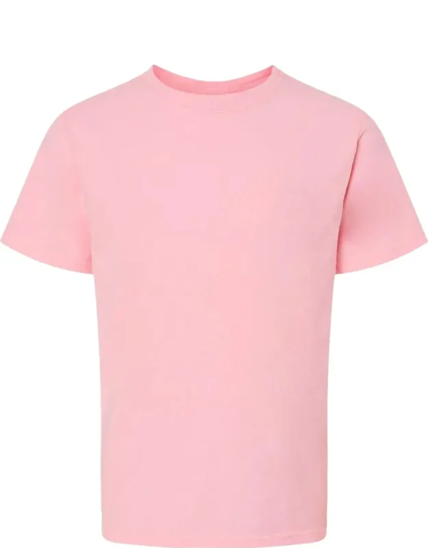 Comfortwash Garment-dyed Youth T-shirt With Double-needle Coverstitching And Ribbed Collar