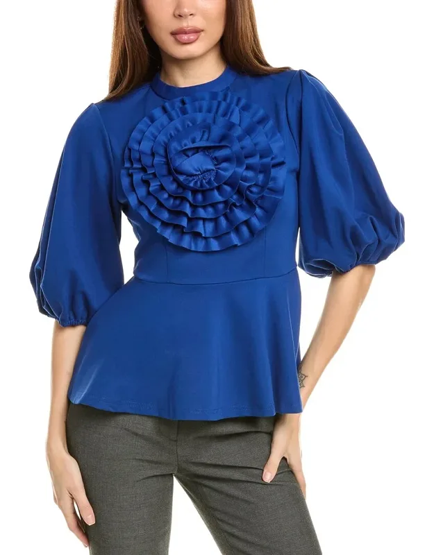 Puff Sleeve Peplum Top