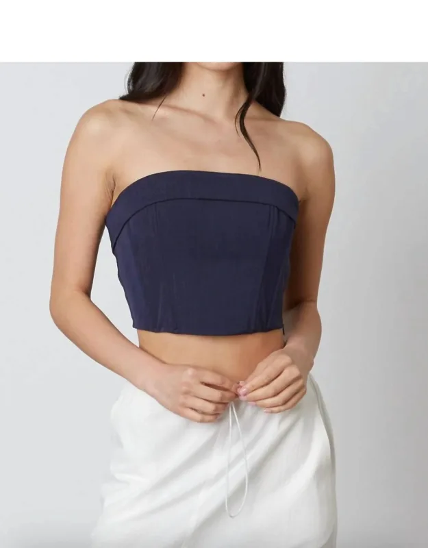_camila Corset Top With Sleeveless Style And Cropped Design_