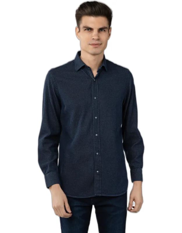 Jacquard Woven Solid Shirt