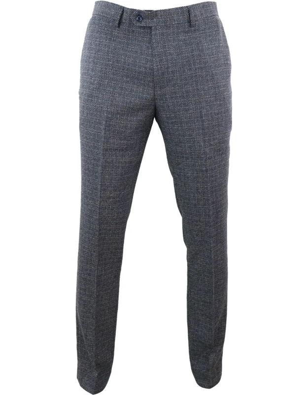 Tweed Check Vintage Formal Trousers