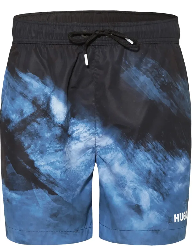 Dune Swim Trunks With Drawstring Waist And Camo Print