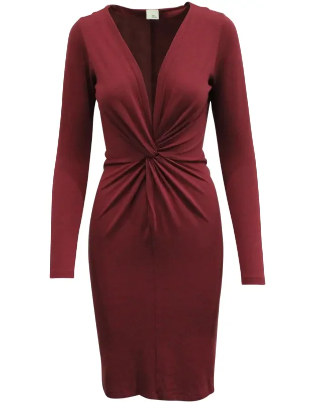 Front Knot Midi Dress