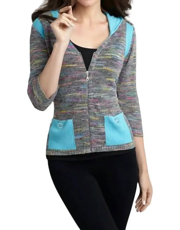 Colorblock Melange Cardigan