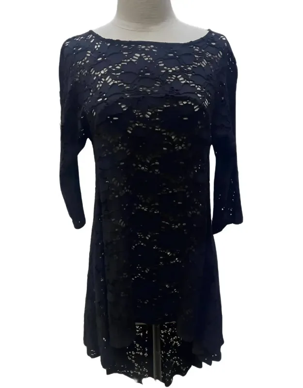 Eyelet Drop Back Mini Dress