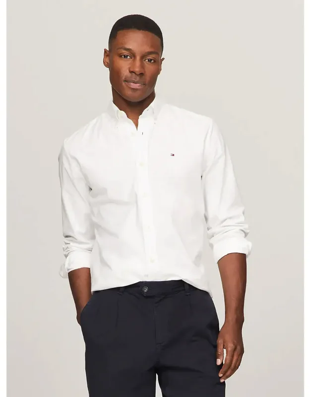 Tommy Hilfiger Regular Fit Stretch Oxford Shirt, Comfortable Stretch-cotton Construction