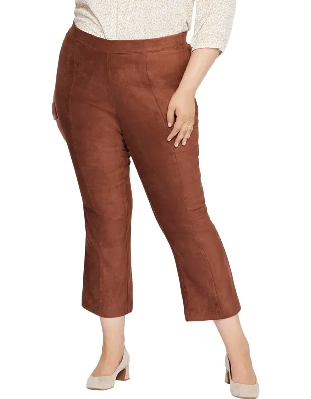 Suede Pull-on Slim Bootcut Jeans
