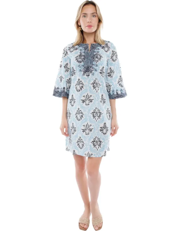 Clarissa Tunic, 3/4 Length Sleeves, Knee Length Body