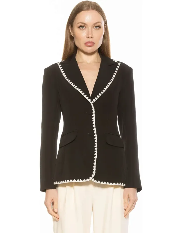 Jessilyn Blazer With Timeless Two Button Design And Hand Wash Care