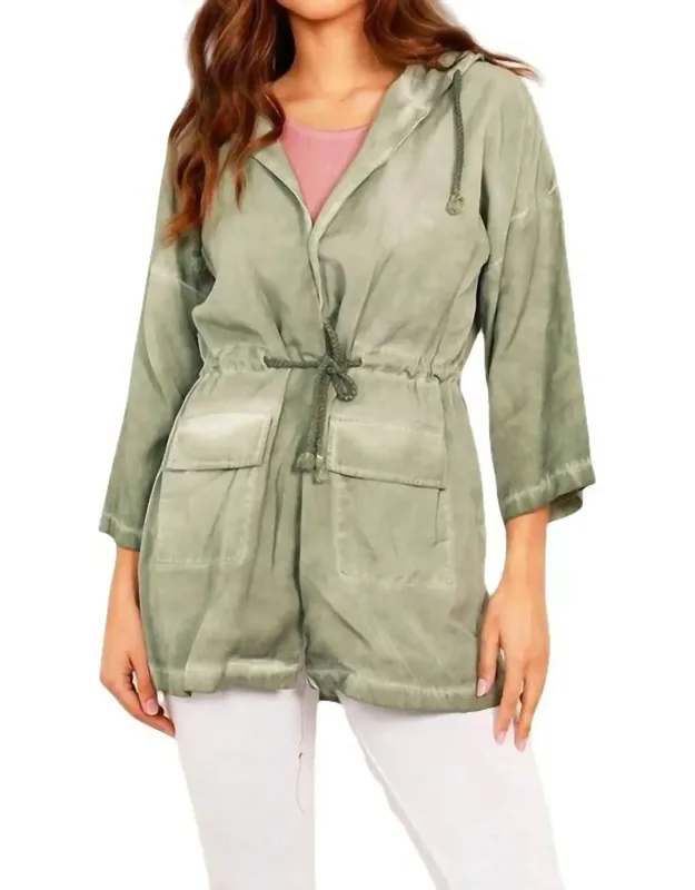 Hooded Long Trench Coat