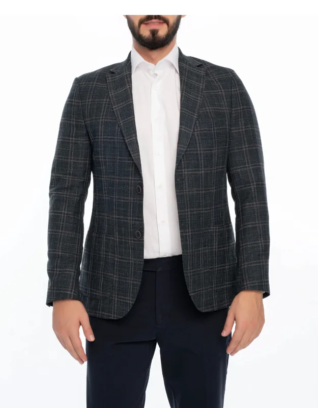 Monroe Regular Fit Plaid Sport Coat