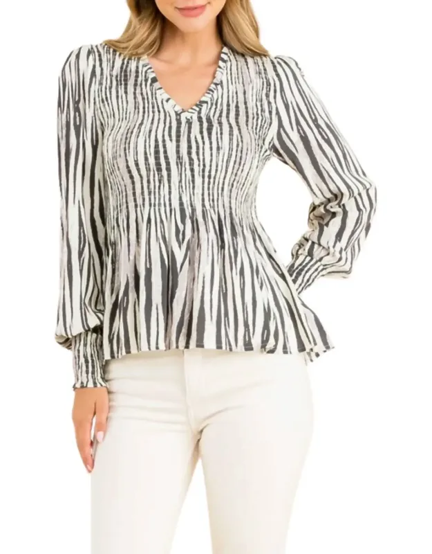 Zebra Print Top