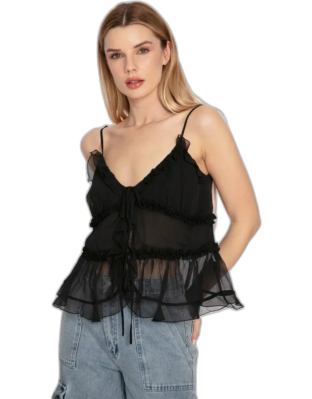 Heart Of Glass Chiffon Camisole