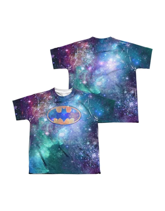 _batman Galaxy Symbol (front/back Print) Short Sleeve Poly Crew Tee / T-shirt Stylish Easy_